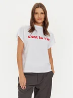 Koszulki i topy damskie - Noisy May T-Shirt 27030827 Biały Oversize - miniaturka - grafika 1