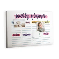 Tablice i flipcharty - Kolorowy Organizer - Tablica Korkowa z Pinezkami - Ręcznie pisany planer 60x40 cm - miniaturka - grafika 1