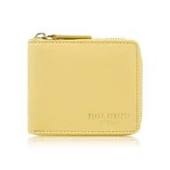 Portfele - Portfel damski skórzany mały żółty w orientacji poziomej z RFID Paolo Peruzzi KV-04-YL - miniaturka - grafika 1