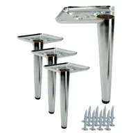 Meble modułowe i akcesoria - Zestaw 4 sztuk noga meblowa Szpilka srebrny chrom wysokość 17 cm - miniaturka - grafika 1