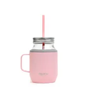 Kubki dla dzieci - Asobu kubek ze słomką moonshine pink, 540ml - miniaturka - grafika 1