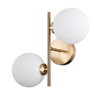 Lampy ścienne - Kinkiet Mirellio 66463 2xg9 mosiądz/biały - miniaturka - grafika 1