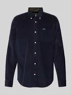 Koszule męskie - Koszula sztruksowa o kroju tailored fit z kieszenią na piersi model 'Ramsey' - miniaturka - grafika 1