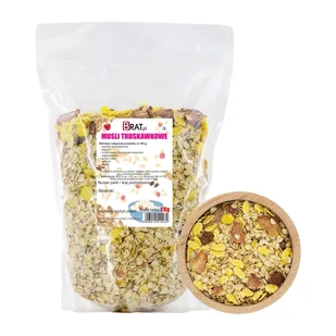 Musli truskawkowe 1kg - Płatki śniadaniowe i musli - miniaturka - grafika 1