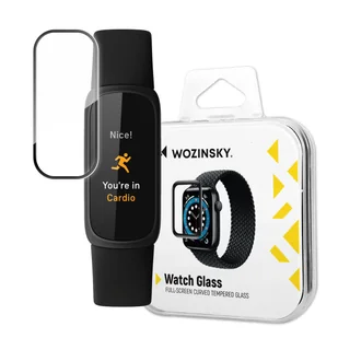 Wozinsky Full Glue Tempered Glass szkło hartowane do Google Fitbit Inspire 3 9H na cały ekran z czarną ramką - Akcesoria do smartwatchy - miniaturka - grafika 1
