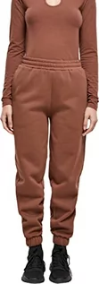 Spodnie damskie - Urban Classics Damskie spodnie do biegania, z bawełny organicznej z głębokim krokiem, krótkie spodnie dresowe z elastycznym ściągaczem i sznurkiem wewnątrz, rozmiar XS do 5XL, Bark, L - grafika 1