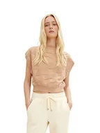 Swetry damskie - TOM TAILOR Denim Damski Sweter z dzianiny 1034326, 27844 - Light Sand Beige, M - miniaturka - grafika 1