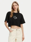 Koszulki i topy damskie - Vans T-Shirt VN000MC5BLK1 Czarny Regular Fit - miniaturka - grafika 1