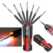 Latarki - Zestaw Śrubokrętów Wkrętaków Multitool 8w1 Latarka - miniaturka - grafika 1