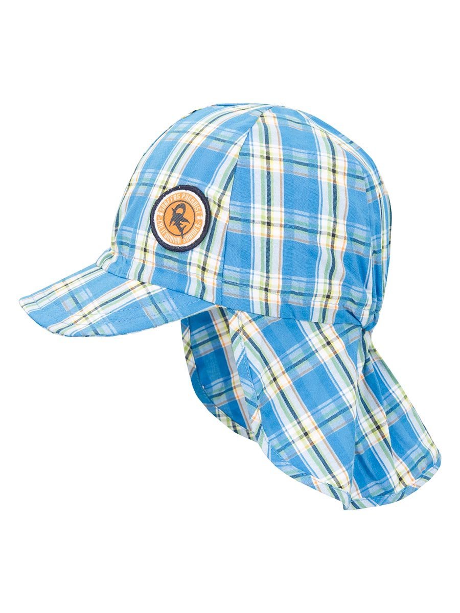 Chłopięca czapka z daszkiem z ochroną na kark niebieska Döll