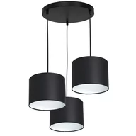 Lampy sufitowe - Luminex Arden 3475 Lampa wisząca zwis 1x60W E27 czarny/biały - miniaturka - grafika 1