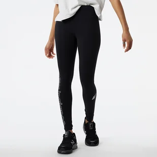 Legginsy damskie New Balance WP23507BK  czarne - Spodnie sportowe damskie - miniaturka - grafika 1