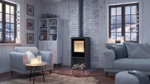 Hitze Piec wolnostojący na drewno LUPO M - Czarny - Piece wolnostojące Hitze Piec wolnostojący na drewno LUPO M - Czarny - Piece wolnostojące - miniaturka - grafika 1