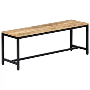 vidaXL Ławka do jadalni, 120 cm, lite surowe drewno mango - Ławki do przedpokoju - miniaturka - grafika 1