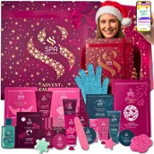 Ozdoby bożonarodzeniowe - Kalendarz Adwentowy Kosmetyki Zestaw Kosmetyków Do Twarzy I Ciała Prezent Adwent + EBOOK - miniaturka - grafika 1