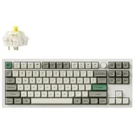 Klawiatury - KEYCHRON Q3 Max Wireless Switch Gateron Jupiter Banana Biało-szaro-zielony - miniaturka - grafika 1
