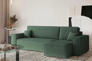 Sofa w kształcie L BEST narożnik tkanina Neve zielony prawy - Narożniki - miniaturka - grafika 1