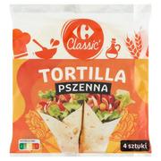 Carrefour Classic Tortilla pszenna 250 g (4 x 62,5 g)