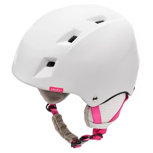 Meteor Kask Narciarski Snowboard Kiona biały/różowy S - Kaski narciarskie - miniaturka - grafika 1