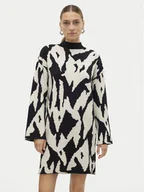 Sukienki - Vero Moda Sukienka dzianinowa Gold New Art 10311362 Czarny Regular Fit - miniaturka - grafika 1