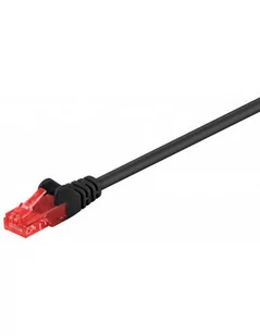 Goobay siatka kabel sieciowy (2 X RJ45, Cat6 UTP 2 m) Czarny 4040849686801 - Kable miedziane - miniaturka - grafika 1