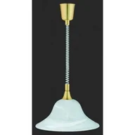 Lampy sufitowe - Trio T R I O Lampa wisząca 1 x E27 60W, Mosiądz/biały, seria 3407 (301700108) - miniaturka - grafika 1