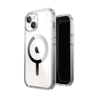Etui i futerały do telefonów - Speck Presidio Perfect-Clear MagSafe - Etui iPhone 15 (Clear / Chrome Finish / Serene Silver) - miniaturka - grafika 1
