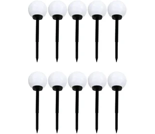 ZESTAW 10x LED Lampa solarna 10xLED/0,12W/1,2V 6500K IP44 czarna/biała - Lampy ogrodowe - miniaturka - grafika 1