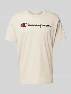 T-shirt z nadrukiem z logo - Koszulki męskie - miniaturka - grafika 1