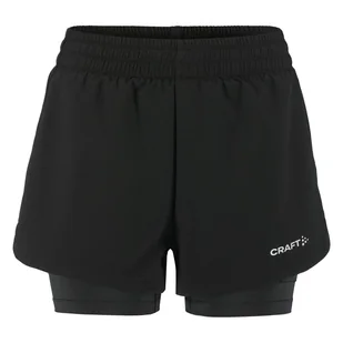 Damskie Spodenki CRAFT ADV ESSENCE 2-IN-1 SHORTS 2 W 1915946-999000 – Czarny - Spodenki damskie - miniaturka - grafika 1
