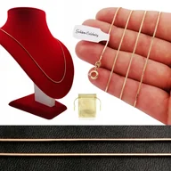 Łańcuszki - ZŁOTY ŁAŃCUSZEK ŻMIJKA STAL CHIRURGICZNA 18K + DARMOWE DODATKI BIŻUTERIA DLA KOBIETY - miniaturka - grafika 1