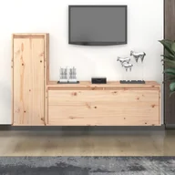 Szafki RTV - Lumarko Szafki pod TV, 2 szt., lite drewno sosnowe - miniaturka - grafika 1