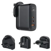 Ładowarki do telefonów - Ładowarka GaN 65W 2x PD 2x USB-C USB QC EU UK US - miniaturka - grafika 1