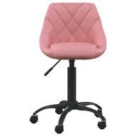Krzesła - vidaXL Krzesło stołowe różowe obite aksamitem 335365 - miniaturka - grafika 1