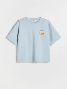Reserved - T-shirt z nadrukiem Pusheen - jasnoniebieski - Koszulki dla dziewczynek - miniaturka - grafika 1