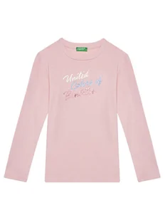 United Colors Of Benetton Bluzka 3I9WC10MY Różowy Regular Fit - Bluzki damskie - miniaturka - grafika 1