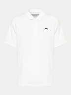 Koszulki męskie - Lacoste Polo DH3201 Biały Regular Fit - miniaturka - grafika 1