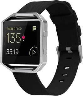 PASEK DO ZEGARKA Fitbit Blaze CZARNY TKANINA ELEGANCKI SREBRNA KLAMRA - Akcesoria do smartwatchy PASEK DO ZEGARKA Fitbit Blaze CZARNY TKANINA ELEGANCKI SREBRNA KLAMRA - Akcesoria do smartwatchy - miniaturka - grafika 1
