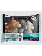 Mokra karma dla kotów - PETREPUBLIC Fileciki z tuńczykiem w sosie i indykiem w sosie saszetki dla kota 4x100g - miniaturka - grafika 1