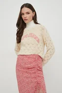 Swetry damskie - Pepe Jeans sweter bawełniany GRACE kolor beżowy lekki - miniaturka - grafika 1