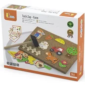 Zabawki interaktywne dla dzieci - Viga 51606 Korkowa przybijanka Farma - miniaturka - grafika 1