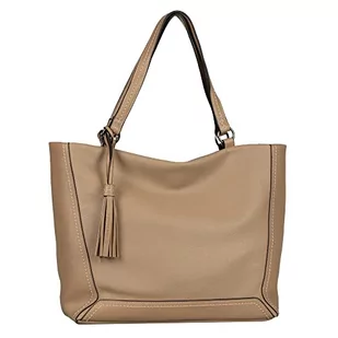 TOM TAILOR Damska torba na zakupy Isa z zamkiem błyskawicznym, beżowa, beżowy - Torebki damskie - miniaturka - grafika 1