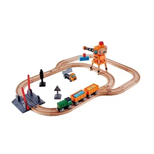 Hape Kolejka z dźwigiem zestaw - Pociągi dla dzieci - miniaturka - grafika 1