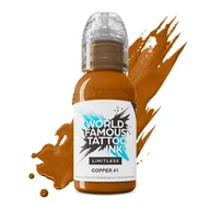 Wyposażenie studia tatuażu - Farba World Famous Limitless Tattoo Ink - Copper 1 30ml - miniaturka - grafika 1