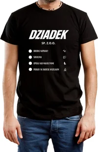 T-SHIRT MĘSKI PREZENT DLA DZIADKA DZIEŃ DZIADKA KOSZULKA CZARNA R-L A527 - Koszulki męskie - miniaturka - grafika 1
