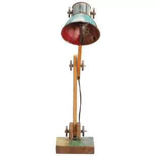 Lumarko Industrialna lampka biurkowa, kolorowa, okrągła, 23x18x95 cm! - Lampy stojące - miniaturka - grafika 4