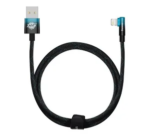 Baseus MVP 2 Elbow kątowy kabel przewód z bocznym wtykiem USB / Lightning 1m 2.4A niebieski (CAVP000021) - Kable komputerowe i do monitorów - miniaturka - grafika 4