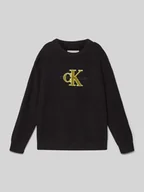 Swetry dla chłopców - Sweter z dzianiny z prążkowanymi wykończeniami - miniaturka - grafika 1