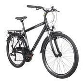 Rowery - Rower trekkingowy INDIANA X-Road 1.0 M19 26 cali męski Czarny - miniaturka - grafika 1