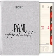 Notesy i bloczki - KALENDARZ TERMINARZ SREBRNY B5 2025 PREZENT DLA PANI ARCHITEKT ORGANIZER WZ - miniaturka - grafika 1